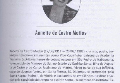 Annette: Uma patrona de honra – Por Maria das Graças Neves 